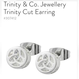 Trinity Trinity Cut Silver Stud Earrings